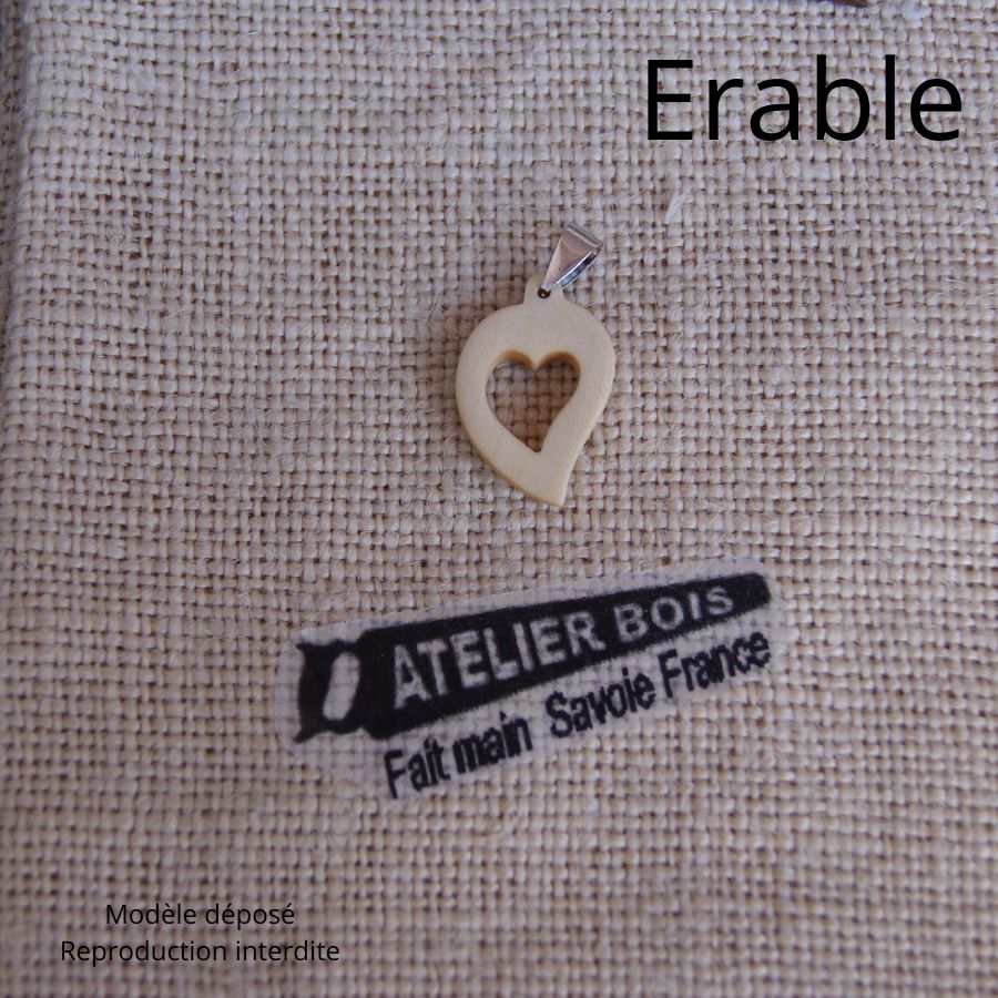 hanger hout bruiloft sieraden en natuur hart uitgesneden, kersenhout, handgemaakt, valentijnsdag cadeau idee, hout bruiloft