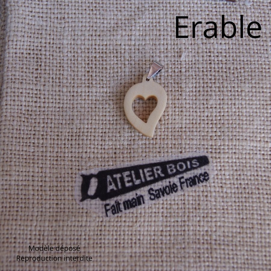 hanger hout bruiloft sieraden en natuur hart uitgesneden, kersenhout, handgemaakt, valentijnsdag cadeau idee, hout bruiloft