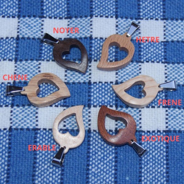 hanger hout bruiloft sieraden en natuur hart uitgesneden, kersenhout, handgemaakt, valentijnsdag cadeau idee, hout bruiloft