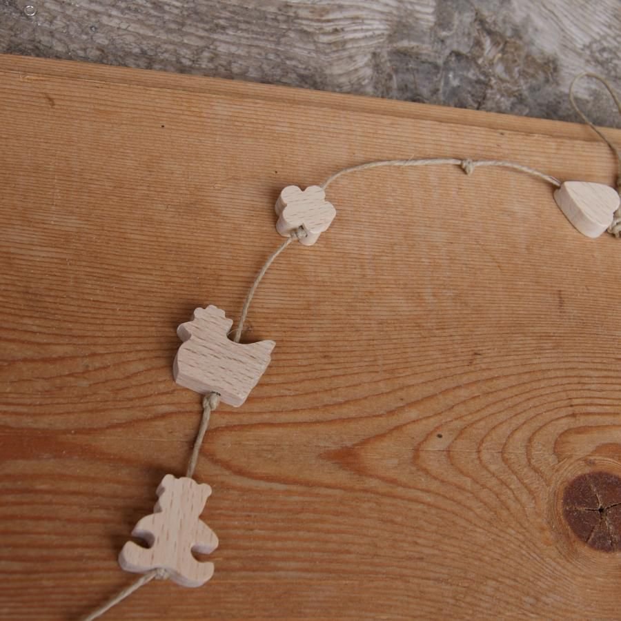 massief houten kraal hart H om ketting kind creatieve vrije tijd te versieren