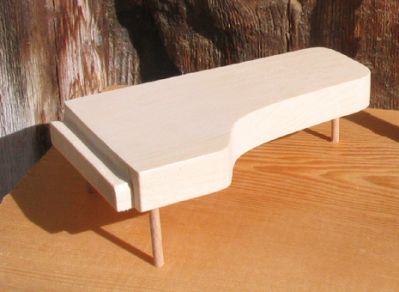 vleugelpiano lengte 15 cm muziekthema bruiloft decoratie in hout