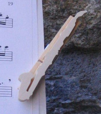handgemaakte massief houten basklarinet score clip voor muzikant geschenken