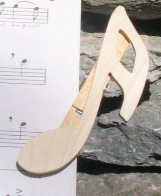 dubbele gehaakte muziekclip handgemaakt massief houten muzikantengeschenk