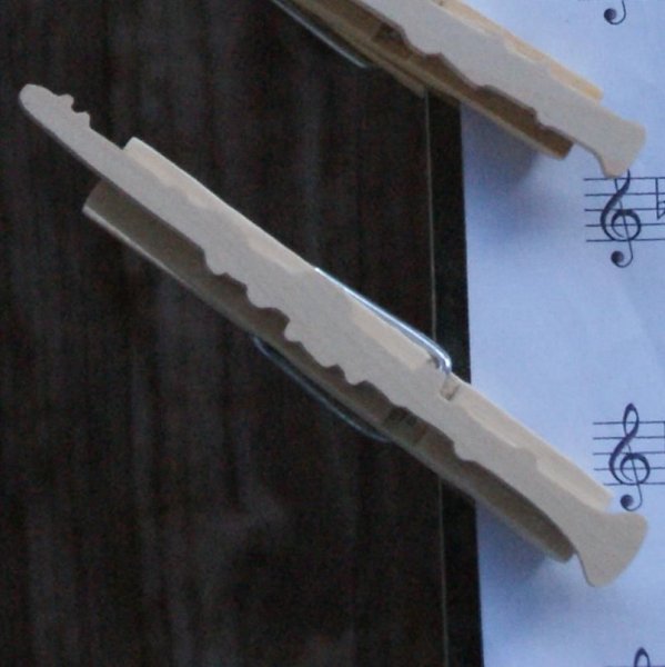 klarinet muziekclip handgemaakt van massief hout, cadeau voor klarinetspelers