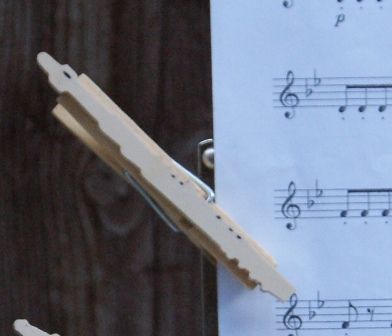 muziekclip voor fluit, handgemaakt massief hout, fluitcadeau