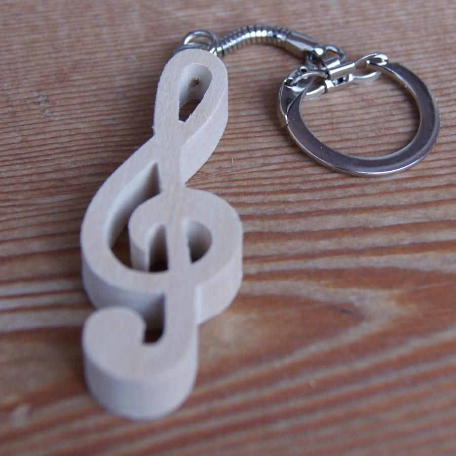 sleutelhanger, muzikantengeschenk, handgemaakt massief hout, kersenhout, origineel muzikantengeschenk