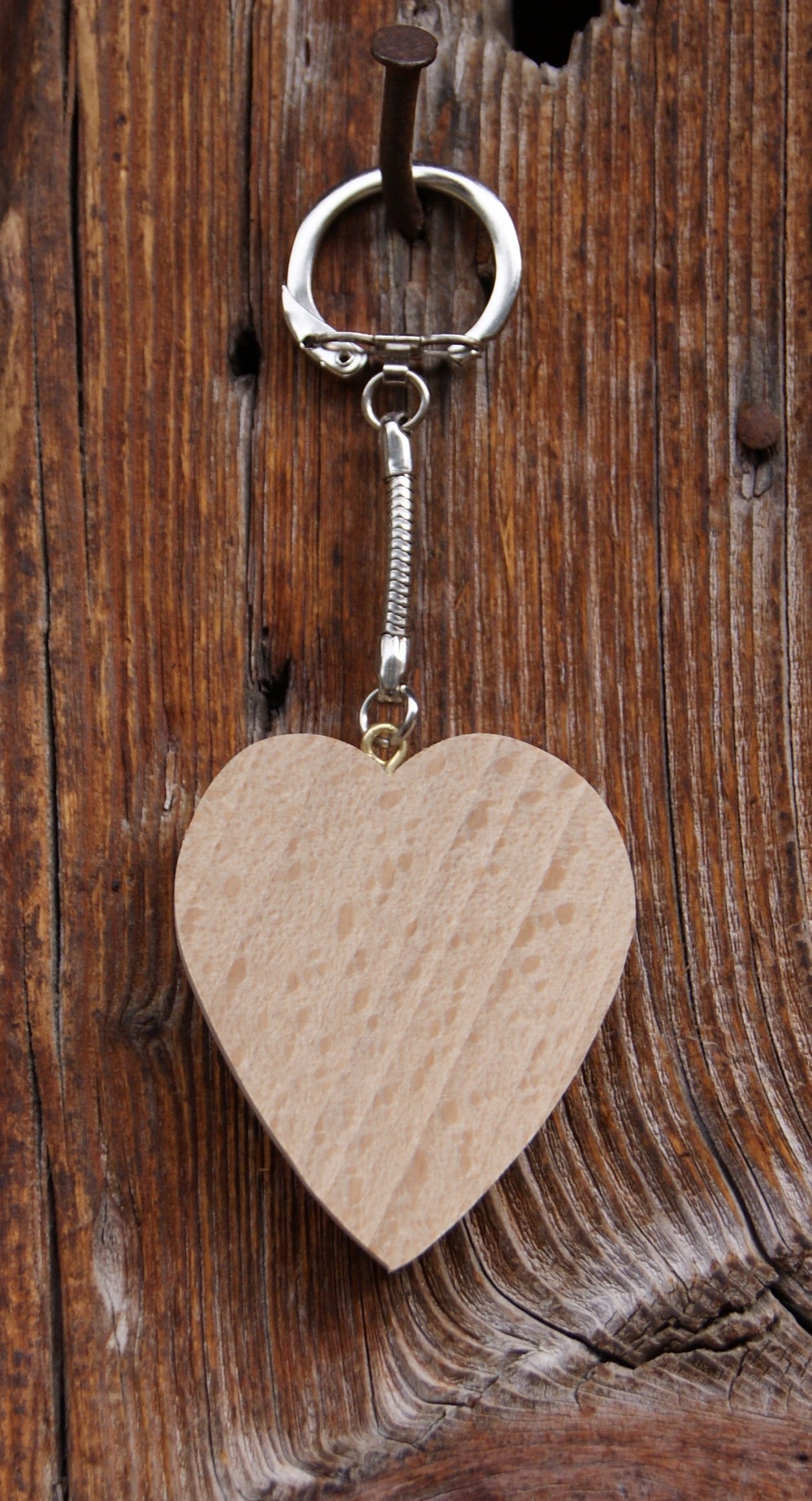 sleutelhanger hart beuk, handmatige activiteit schilderen, pyrografie, te personaliseren voor valentijnsdag