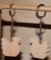 handgemaakte massief kersenhout kip sleutelhanger
