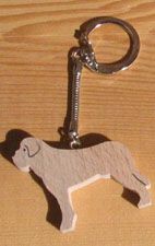 Sint Bernard of golden retriever hond sleutelhanger
