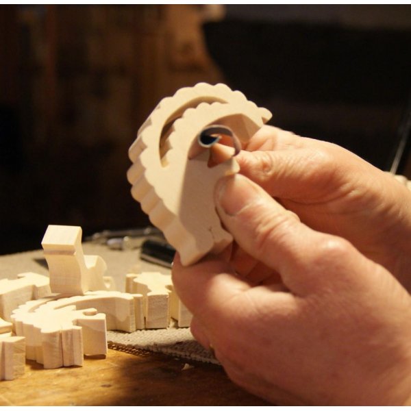 Houten puzzel lieveheersbeestje 3 stukjes Beuken, de tuinvriend