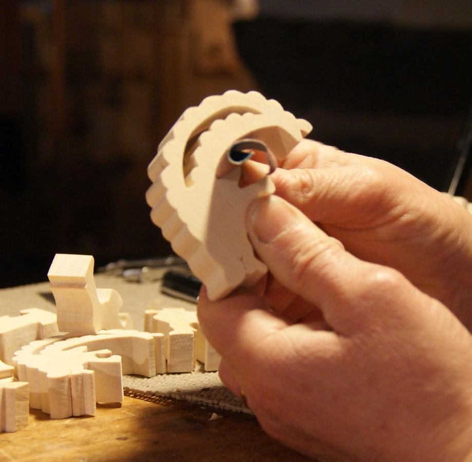 Houten puzzel lieveheersbeestje 3 stukjes Beuken, de tuinvriend