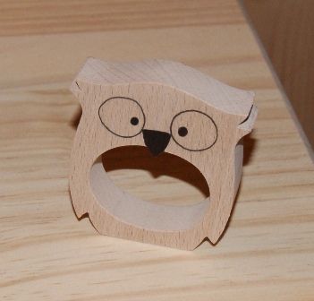 Servetring uil te personaliseren handgemaakt massief hout