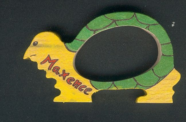 Servetring schildpad handgemaakt massief hout