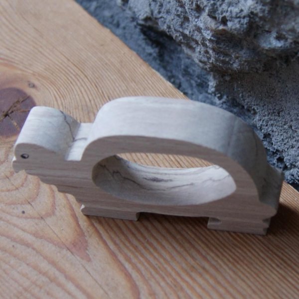 Servetring schildpad handgemaakt massief hout