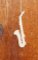 Houten saxofoon ht15cm, muzikale decoratie