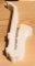 Houten saxofoon ht15cm, muzikale decoratie