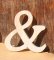 teken en, massief houten ampersand om op te plakken, handgemaakt, scrapbook versiering, deco
