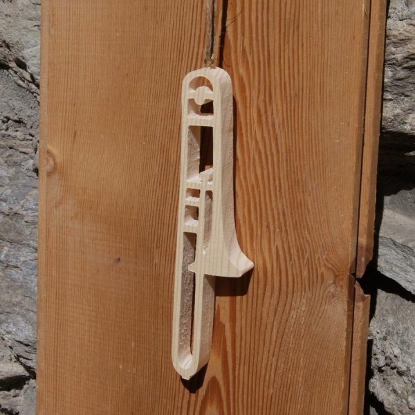 15 cm trombone handgemaakte muziekdecoratie