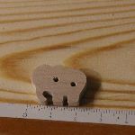 Massief houten knoop olifant 22mm, om te naaien, handgemaakte versiering scrapbooking