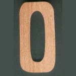 Houten nummer 0 ht 10cm te lijmen