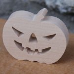 Halloween pompoen beeldje in hout om te schilderen