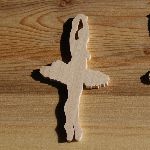 Danser beeldje 3mm massief hout handgemaakte versiering scrapbooking dans