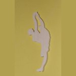 Danser beeldje 3mm massief hout handgemaakte versiering scrapbooking dans