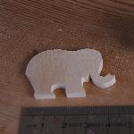 miniatuur olifant beeldje 3mm versiering te schilderen en te lijmen massief hout handgemaakt
