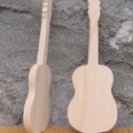 Beeldje stift gitaar bruiloft muziekthema, hout, handgemaakt