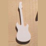 Beeldje plaats elektrische gitaar bruiloft muziekthema handgemaakt massief hout