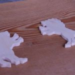 leeuw beeldje dikte 3mm te versieren en te plakken miniaturen creatieve vrije tijd verfraaiing scrapbooking handgemaakt massief hout