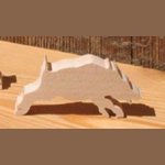 wild zwijn beeldje 3mm, massief houten miniatuur, jacht thema, bos, natuur, handgemaakt, scrapbooking versiering