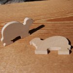 miniatuur schildpad beeldje 3mm om te schilderen en te lijmen massief esdoornhout handgemaakte embellishment scrapbooking