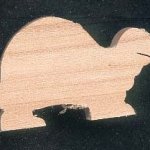 Schildpad beeldje in massief hout, handgemaakt