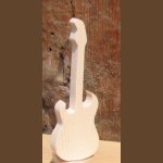 Houten elektrische gitaar 15cm, muzikale decoratie