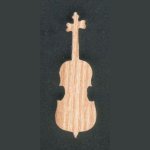 Cello figuurtje gemonteerd op een as van essenhout, handgesneden door ambachtslieden