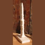klarinet gemonteerd op houten voet, interieur decoratie, bruiloft decoratie, handgemaakt