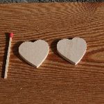 Beeldje hart 3x3 in massief hout te beschilderen, huwelijksdecoratie, Valentijnsdag, houten bruiloft