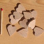 10 miniatuur harten te plakken om massief hout handgemaakte scrapbooking versiering te versieren