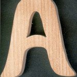 Houten letter A om te schilderen en te lijmen