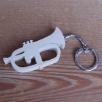 sleutelhanger voor muziekinstrument, bugel, origineel cadeau voor muzikant, handgemaakt
