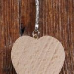 sleutelhanger hart beuk, handmatige activiteit schilderen, pyrografie, te personaliseren voor valentijnsdag