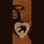hart en vogel sleutelhanger