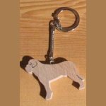 Sint Bernard of golden retriever hond sleutelhanger