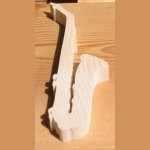 Houten saxofoon ht15cm, muzikale decoratie