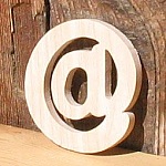 bord arobase massief beukenhout handgemaakt