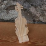 viool gemonteerd op massief hout bruiloft decoratie handgemaakt geschenk violist