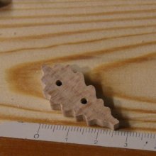 Knoop eikenblad 35mm om te versieren en te naaien massief hout handgemaakte versiering scrapbooking