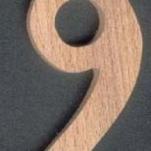 Nummer 9 ht 8cm in hout om te schilderen en te lijmen
