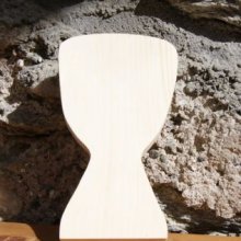 Houten Djembe 15cm, muziekdecoratie